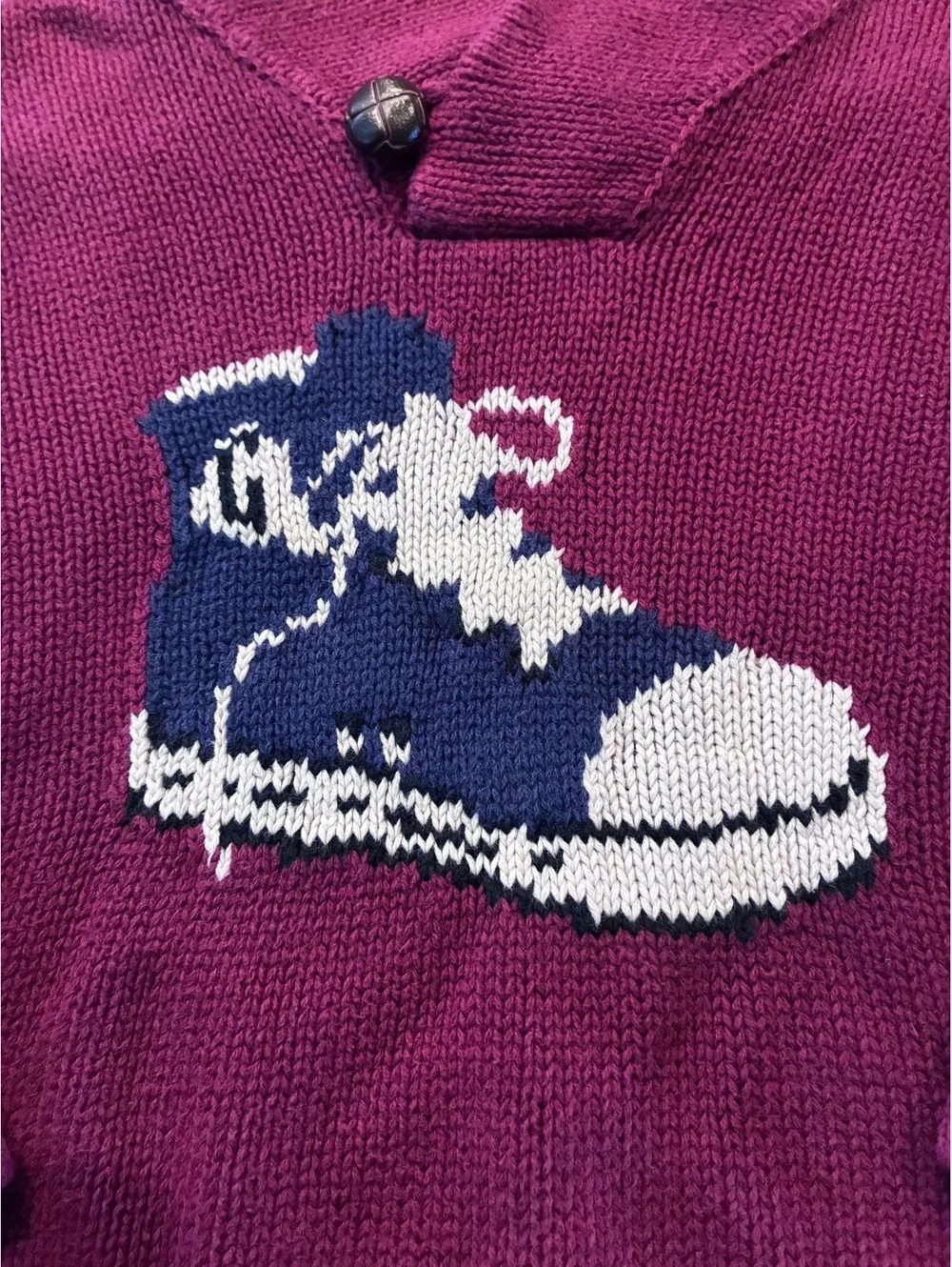 Gap Vintage/Y2K 2006 Toddler Burgundy Boot Sweater